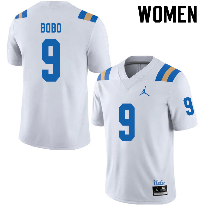 Jordan Brand Women #9 Jake Bobo UCLA Bruins College Football Jerseys Sale-White - Click Image to Close